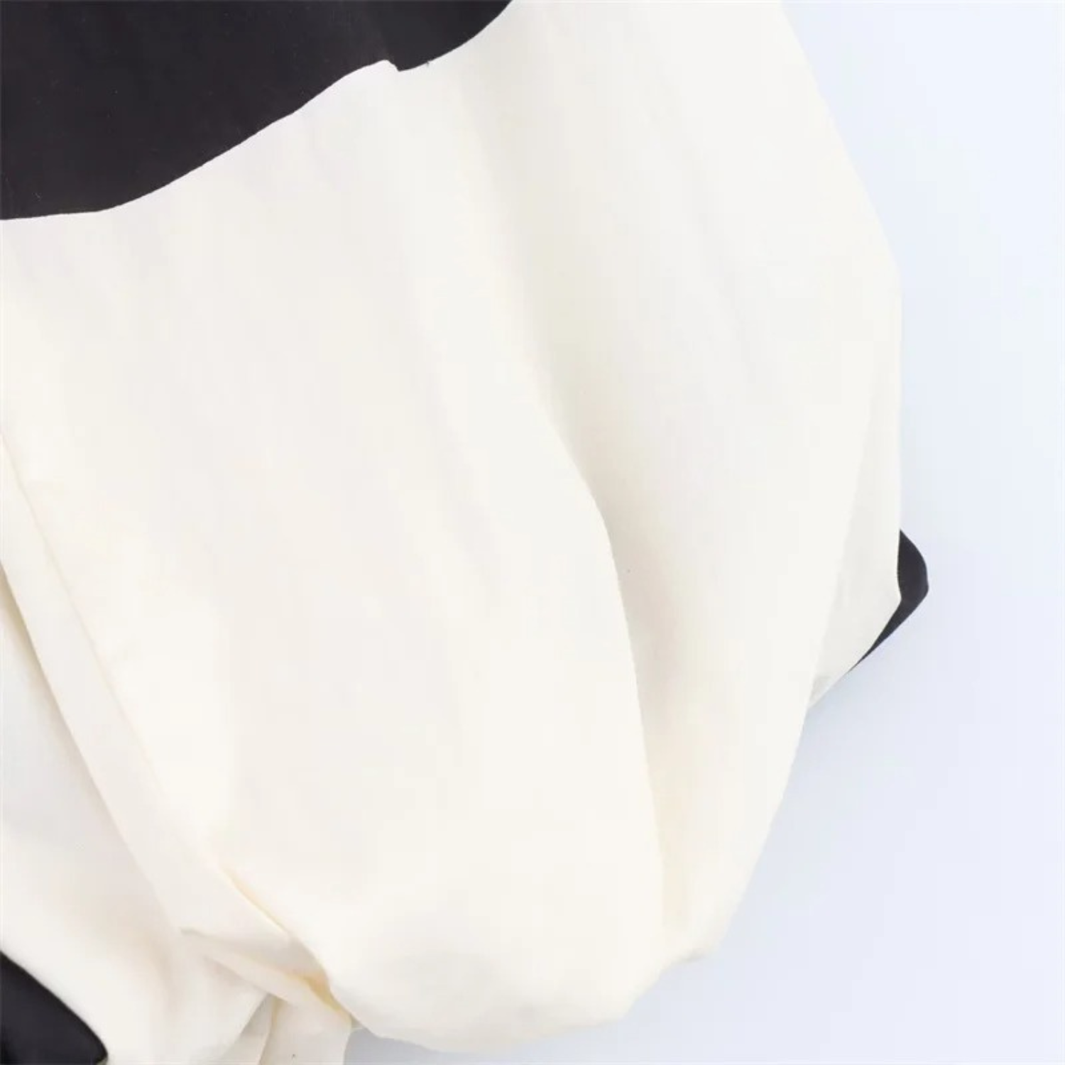 Black and white fabric.